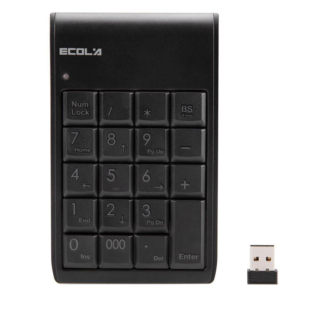 ECOLA NT-21WL Ultra Thin Keyboard for Desktop Notebook Smart Portable Wireless 2.4GHz  Keypad