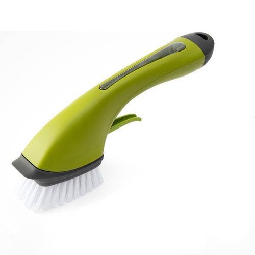 Kitchen Cleaning Liquid Long Handle Cleaning Brush Tile Sink Gap Cleaning Brush Green