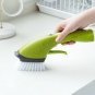 Kitchen Cleaning Liquid Long Handle Cleaning Brush Tile Sink Gap Cleaning Brush Green