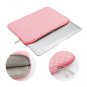 Diamond pattern Laptop Notebook Sleeve Case Bag Cover Case For Laptop 15'' Pink