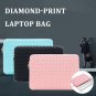 Diamond pattern Laptop Notebook Sleeve Case Bag Cover Case For Laptop 15'' Pink