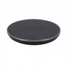 PU Linen Finish Wireless Qi Charger Fast Charging Pad for Qi-Enable Devices