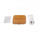 Wireless Qi Charger Square Bamboo Grain Charger For iPhoneX For iPhone8