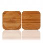 Wireless Qi Charger Square Bamboo Grain Charger For iPhoneX For iPhone8