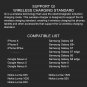 CHENSHENGYUE 3 in 1 Wireless Charging Pad Qi Standard 10000mAh Power Bank Flash Light Black