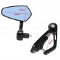 1 Pair Motorcycle Handlebar Rearview Mirror Adjustable with Metal Bracket