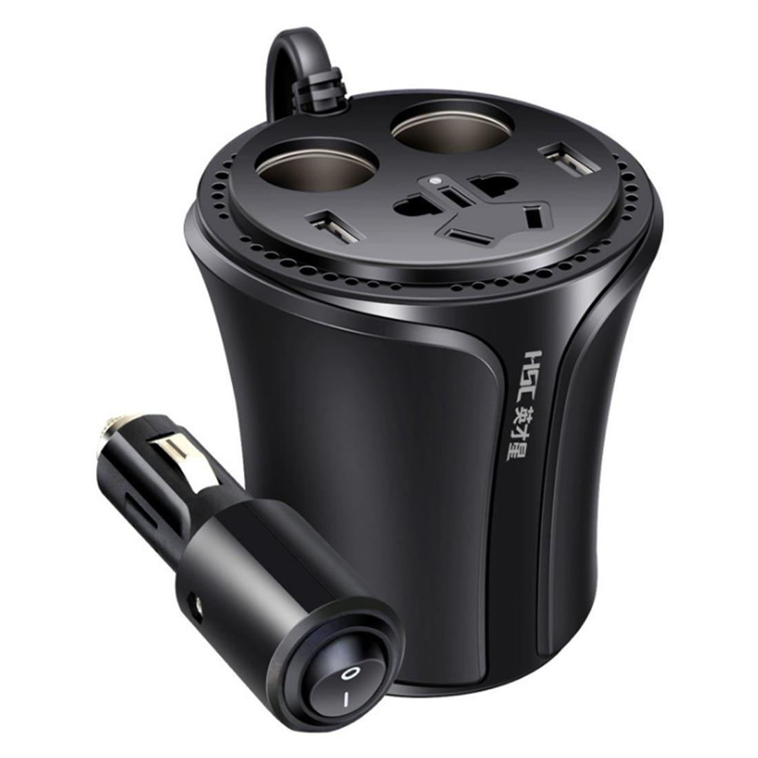 HSC-108A Car Power Inverter 3.1A Cup Shape Car Charger With Independent Switch