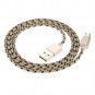 1M Alloy USB 2.0 to Magnetic 5 Pin Micro Data Charging Nylon Braid Cable High-speed for Samsung