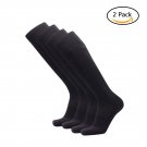 2 Pairs Men's Breathable Wicking Knee High Soccer Socks Sport Football Athletic Compression Socks