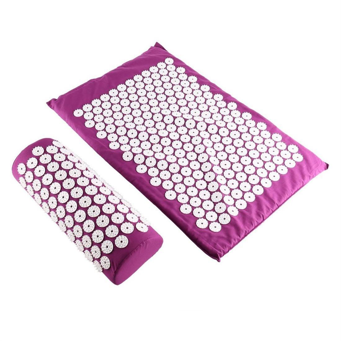 Body Head Foot Neck Massager Cushion Mat Set Acupressure Relieve Stress Pain