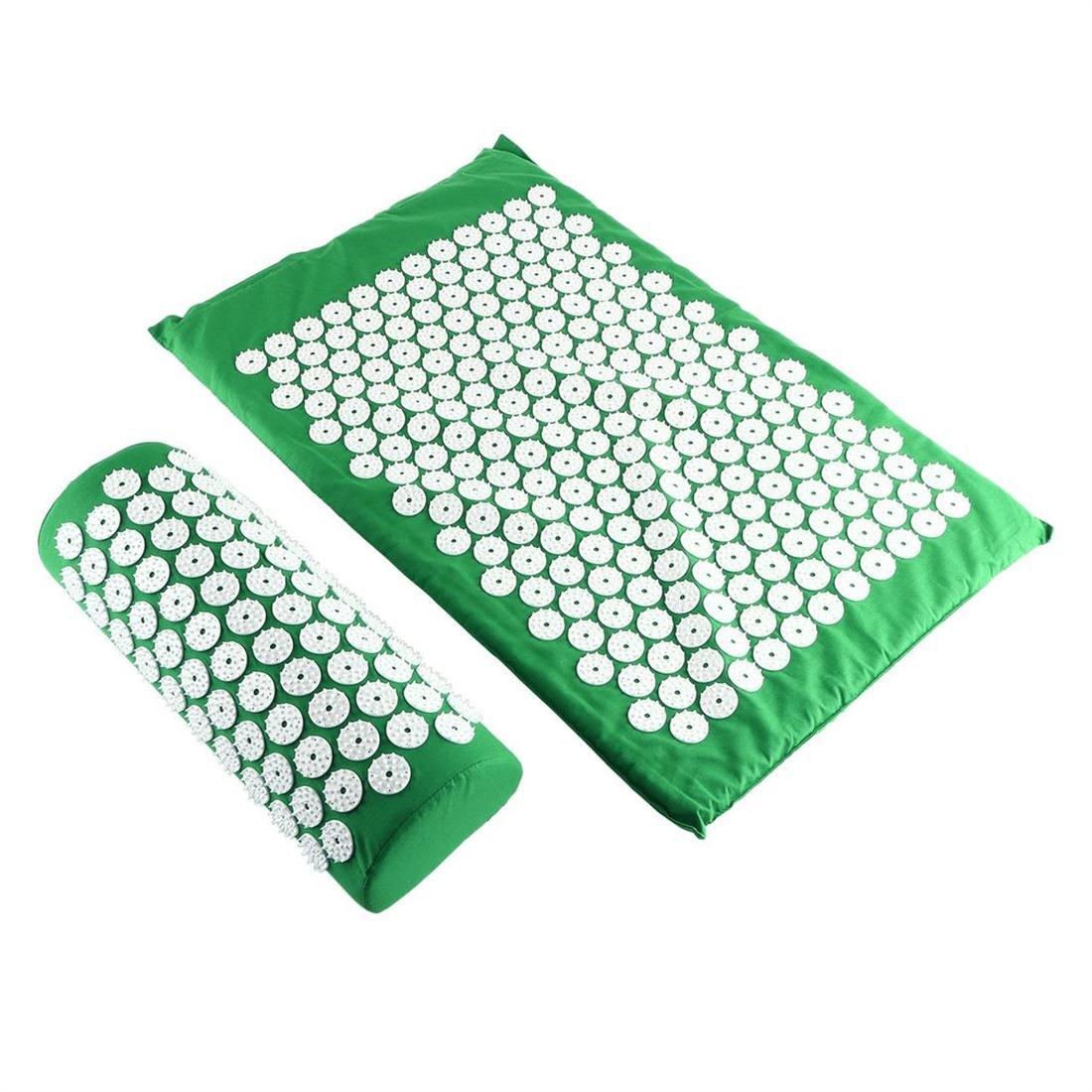 Body Head Foot Neck Massager Cushion Mat Set Acupressure Relieve Stress Pain