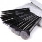 ZOREYA Makeup Brushes 15pcs with Brush Pouch Bag Case ZZ15 Black