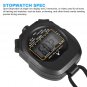 LEAP Stopwatch Single Row 2 Memories Electronic Stopwatch PC894 Black