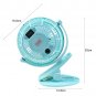 Lileng 835 Desktop Fan For Chlidren Chargeable Fan Clip Base 2 Speeds Mini Portable Fan