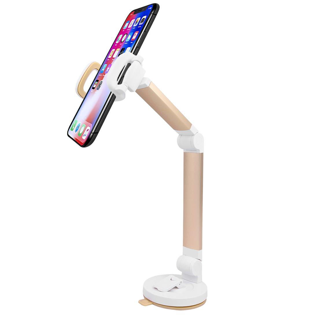 Universal Phone Holder Phone Stand Lazy Bracket Suction Cup Holder Golden