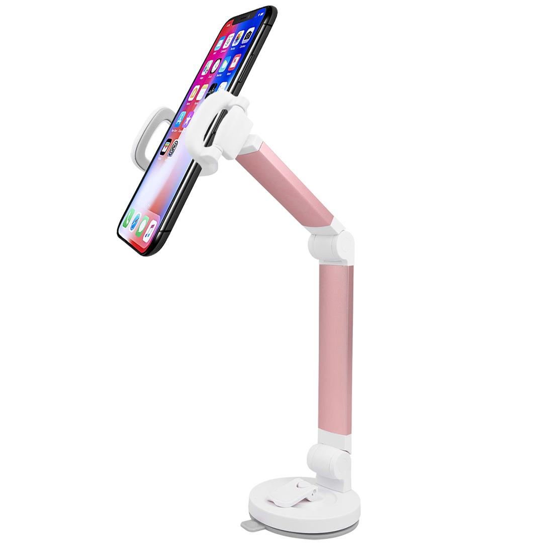 Universal Phone Holder Phone Stand Lazy Bracket Suction Cup Holder Rose Red