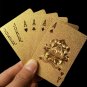 Waterproof Golden Playing Cards Durable Use Gold Foil Poker Playing Cards