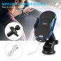 C8 Wireless Car Charger Mount Infrared Auto Clamp Phone Holder Phone Stand Black&Blue