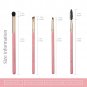 ZOREYA Makeup Brushes 7pcs with  Brush Holder Case ZS77 Pink