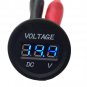 He Xiang Car Accessories Storage Battery LED Voltmeter Motorcycle Voltmeter 6-30V
