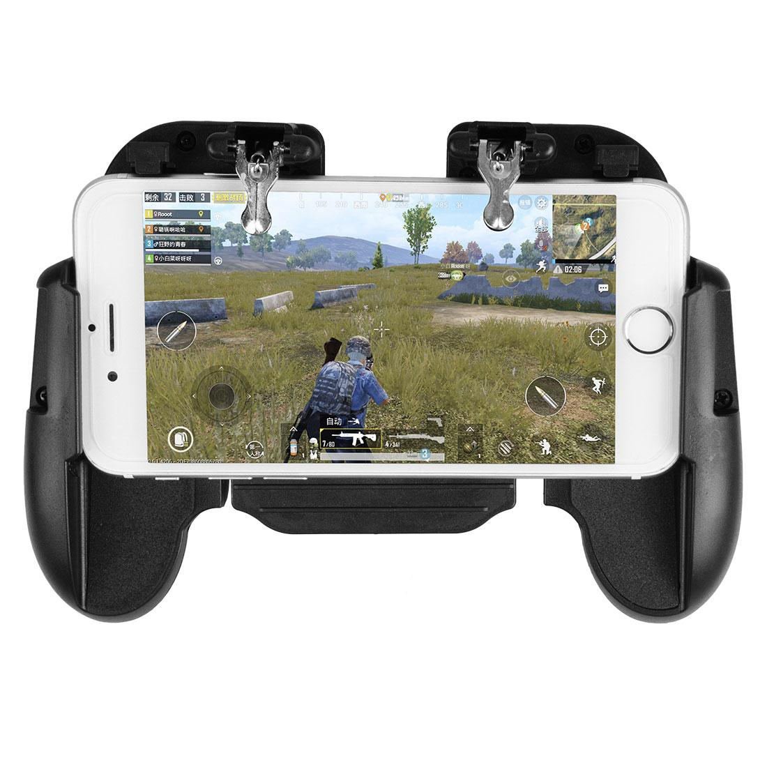 H5 Phone Game Trigger Handle Grip With Fan Black