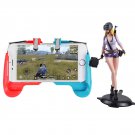 AK16 Phone Game Trigger Handle Grip Red&Blue + Figure Girl