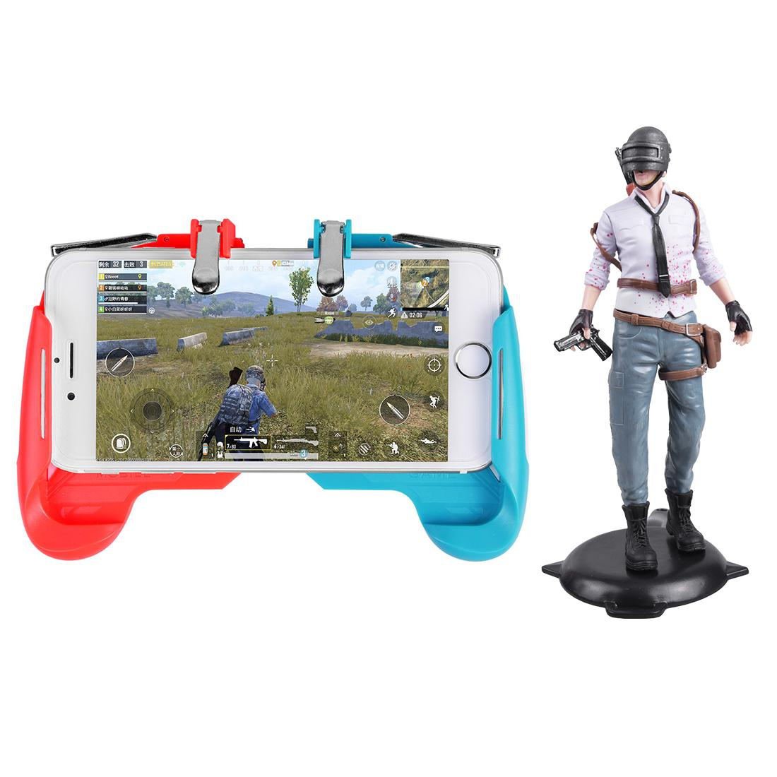 AK16 Phone Game Trigger Handle Grip Red&Blue + Figure Boy