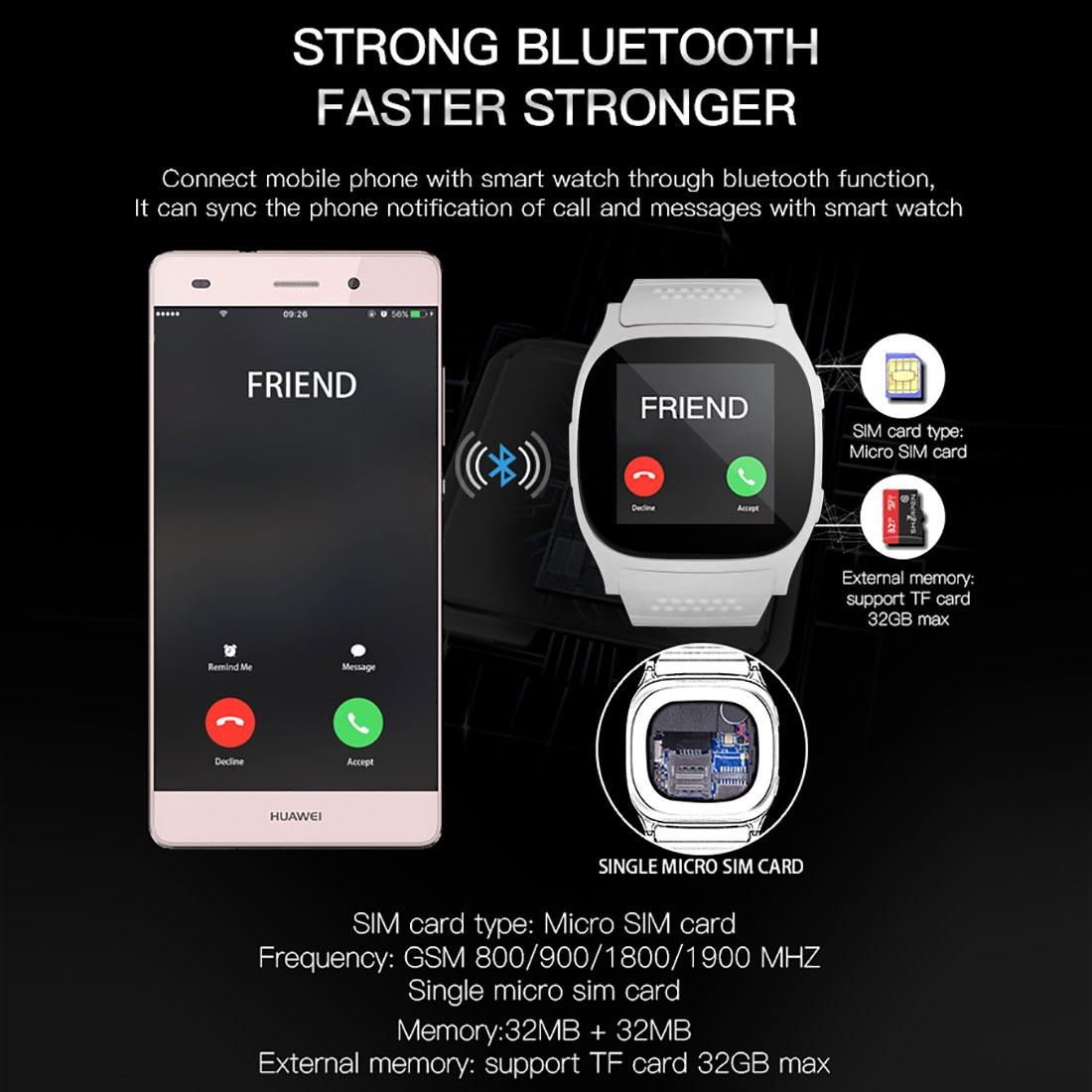 t8 smart watch sim card