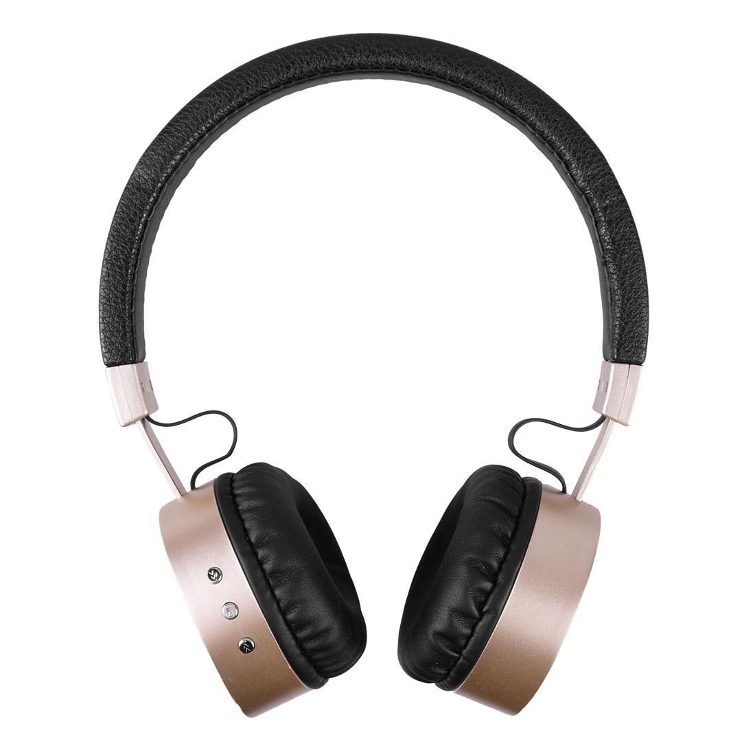 Bluetooth Headset Stereo Bluetooth Metal Earphone Headphone Golden