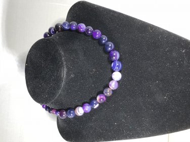 Purple bead choker