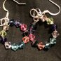 Swarovski crystal rainbow mini hoops