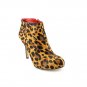 Nine West Fessup Leopard Print Ankle Booties - Size 7&Acirc;&frac12;M - PREVIOUSLY LOVED