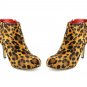 Nine West Fessup Leopard Print Ankle Booties - Size 7½M - PREVIOUSLY LOVED