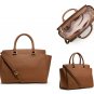 Michael Kors Selma Tan Large Top-Zip Satchel