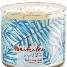 Bath & Body Works Waikiki Beach Coconut Three Wick 14.5 Ounces Scented Candle