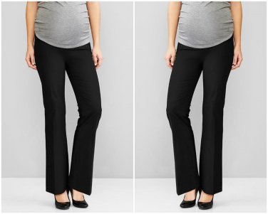 Jessica Simpson Maternity Black Full Panel Bootcut Trouser - Size Extra Large