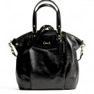 Coach Ashley Black Large North South Leather Handbag