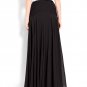 Ann Taylor Black Pintucked Chiffon Maxi Skirt - Size 6