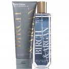 Bath & Body Works Birch & Argan Body Cream + Fine Fragrance Mist Duo Set