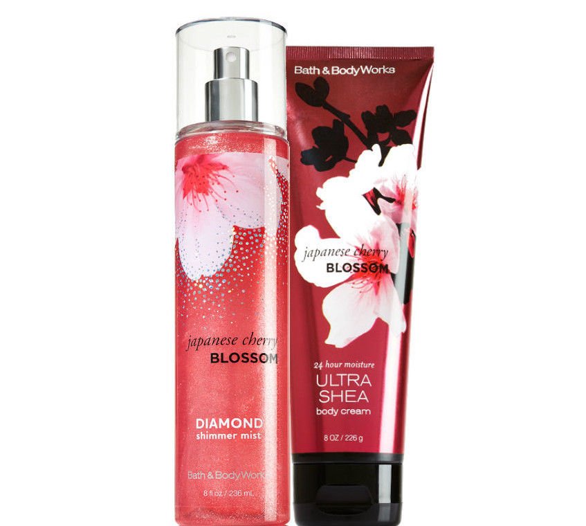 Bath & Body Works Japanese Cherry Blossom Body Cream + Diamond Shimmer