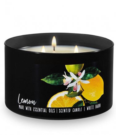 Bath & Body Works Lemon Three Wick 14.5 Ounces Scented Candle