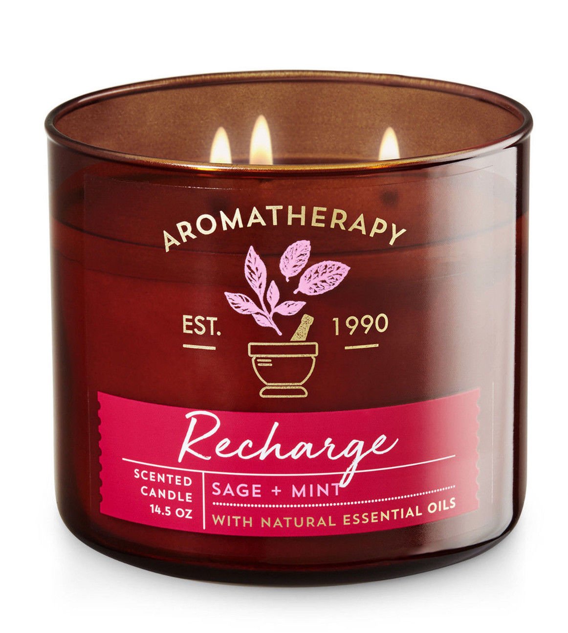 Bath & Body Works Aromatherapy Sage & Mint Three Wick 14.5 Ounces ...