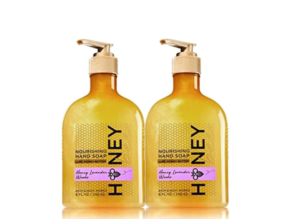 Bath & Body Works Honey Lavender Woods Nourishing Hand Soap 1 Set of 2