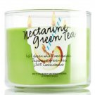 Bath & Body Works Nectarine Green Tea Three Wick 14.5 Ounces Scented Candle