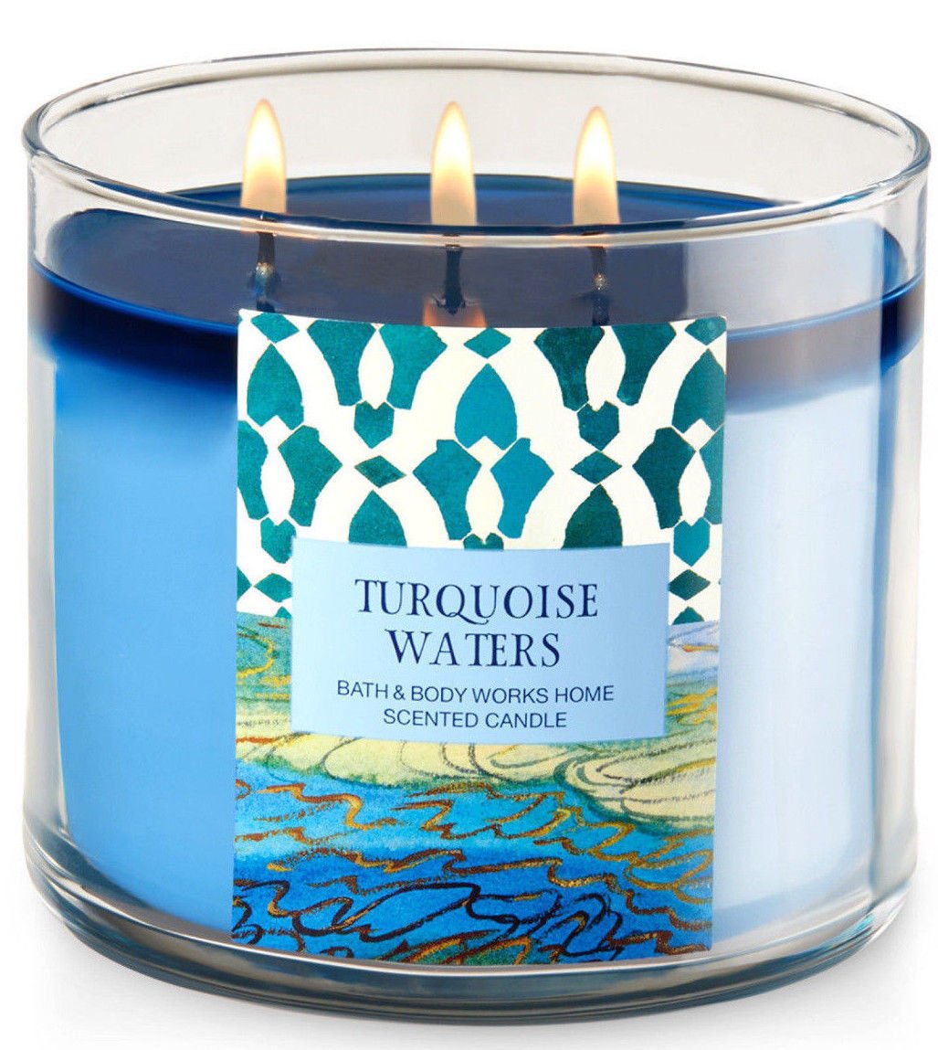 3 waters. Свеча Bath body works в синем стекле. Senso Home Scented Candle Water Blossom купить.