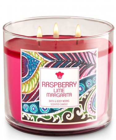 Bath & Body Works Raspberry Lime Margarita Three Wick 14.5 Ounces Scented Candle