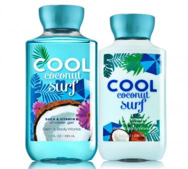 Bath & Body Works Cool Coconut Surf Body Lotion + Shower Gel Duo Set