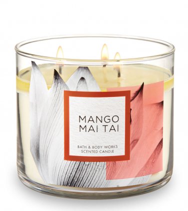 Bath & Body Works Mango Mai Tai Three Wick 14.5 Ounces Scented Candle