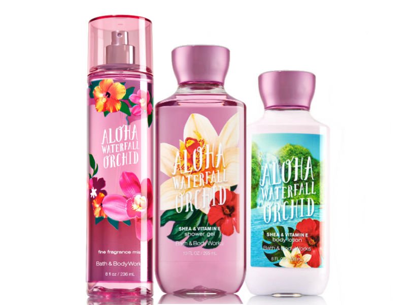 Bath & Body Works Aloha Waterfall Orchid Trio Gift Set