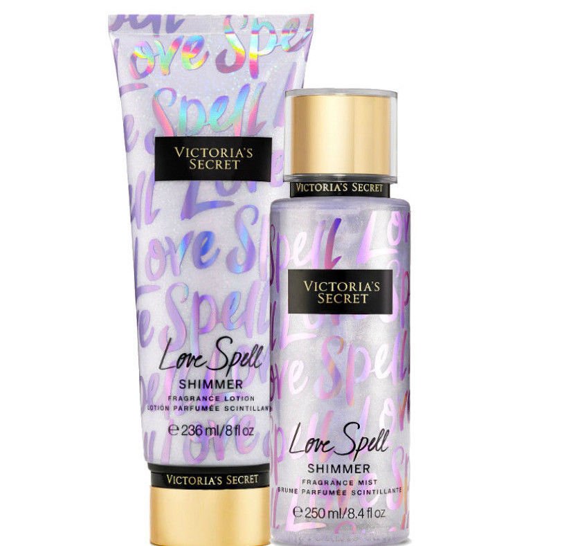 Victoria’s Secret Love Spell Shimmer Fragrance Lotion + Fragrance Mist ...